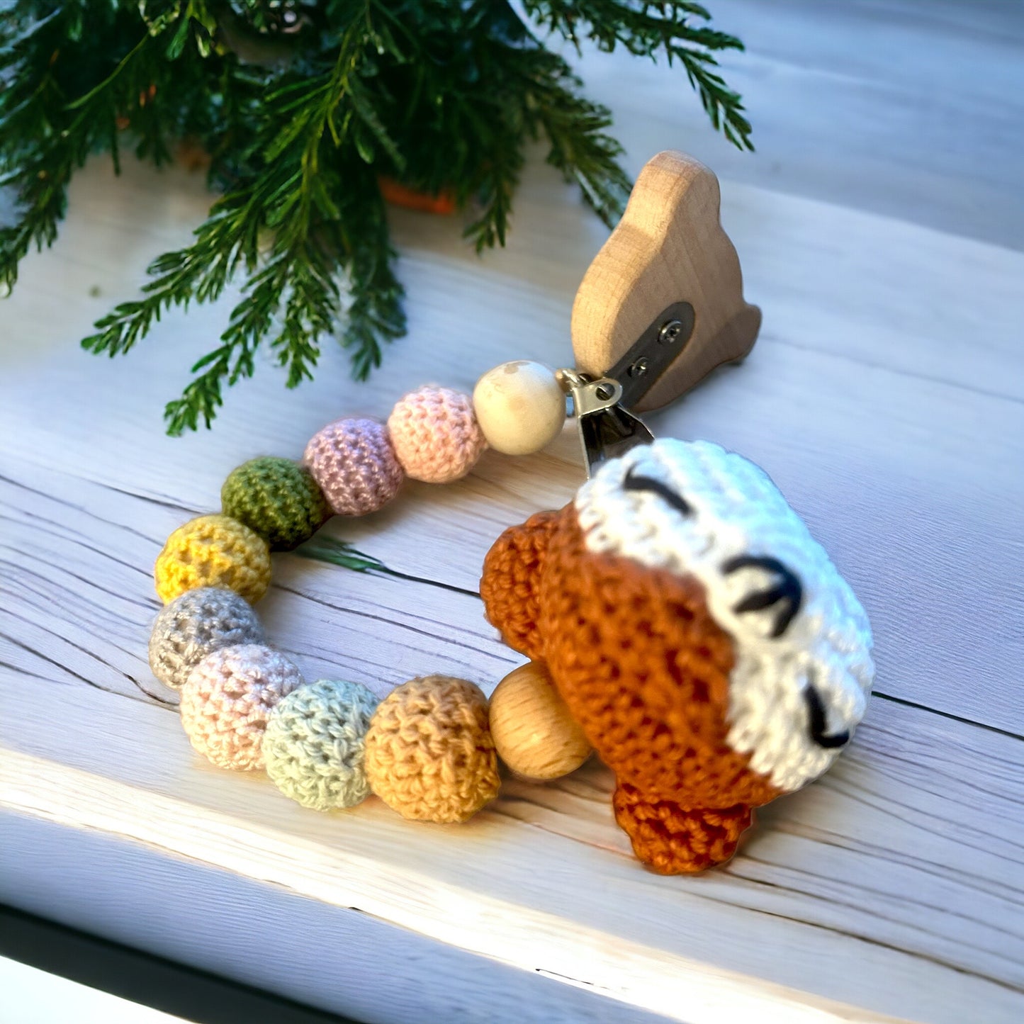 Gehäkelter Anhänger Fuchs Herbst