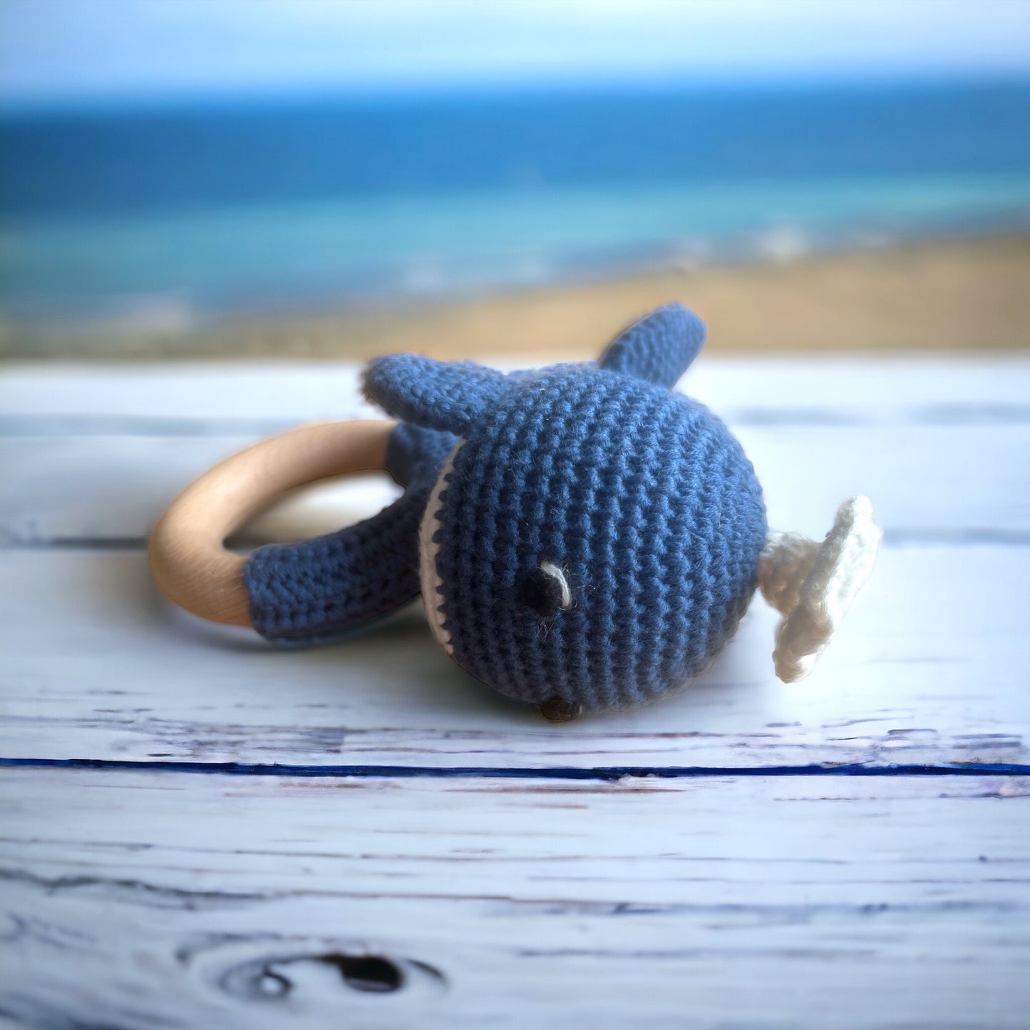 Gehäkelte Walrassel Holzring