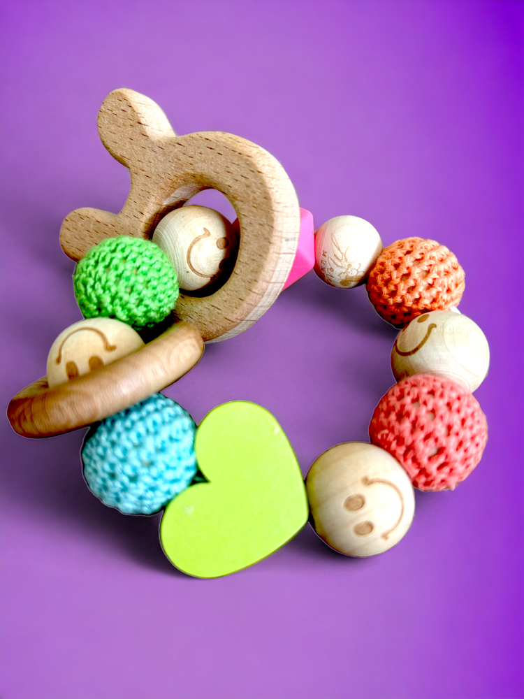 Happy Baby Beissring neon Käfer Sommer