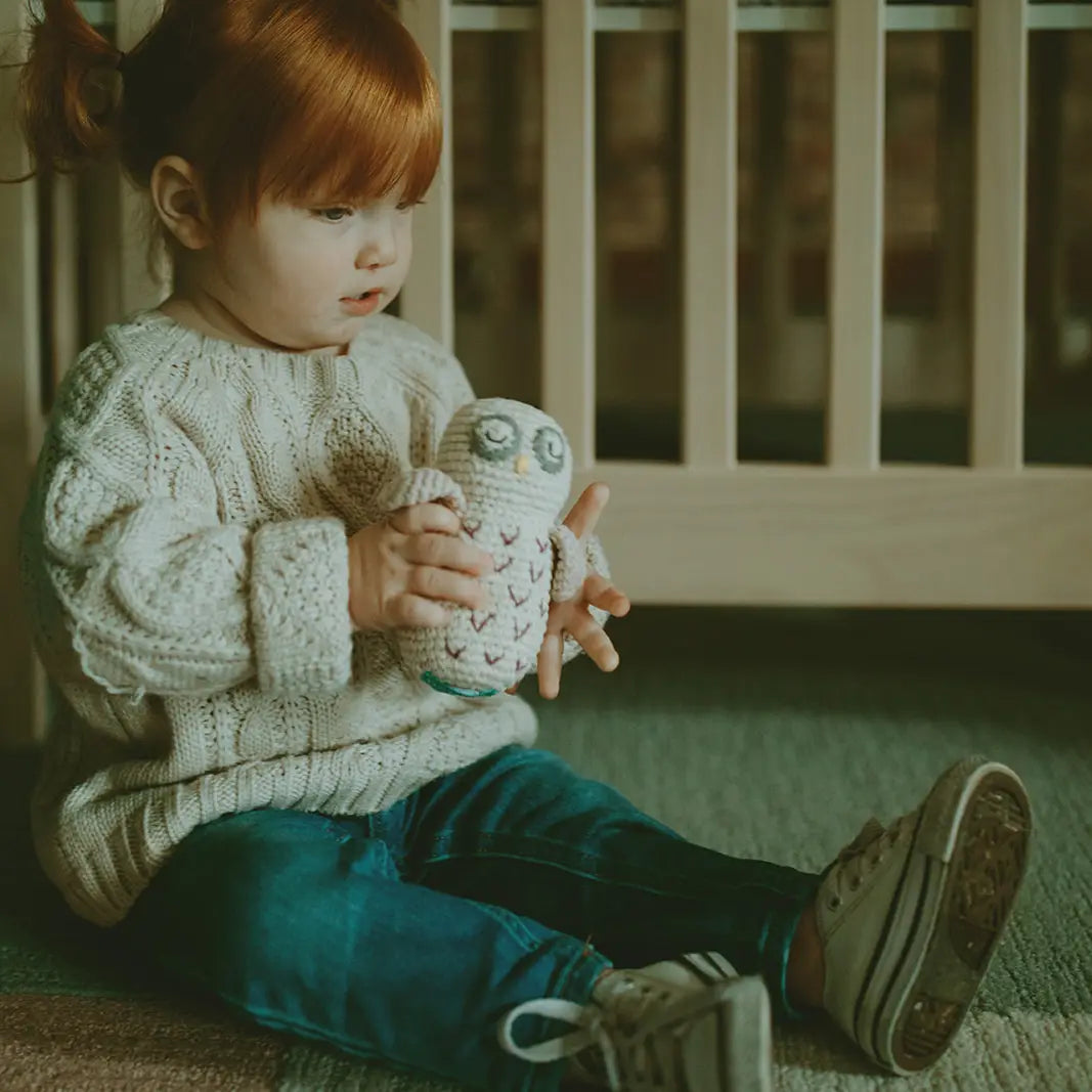 Rassel Eule Pebblechild Kuscheltier Herbst