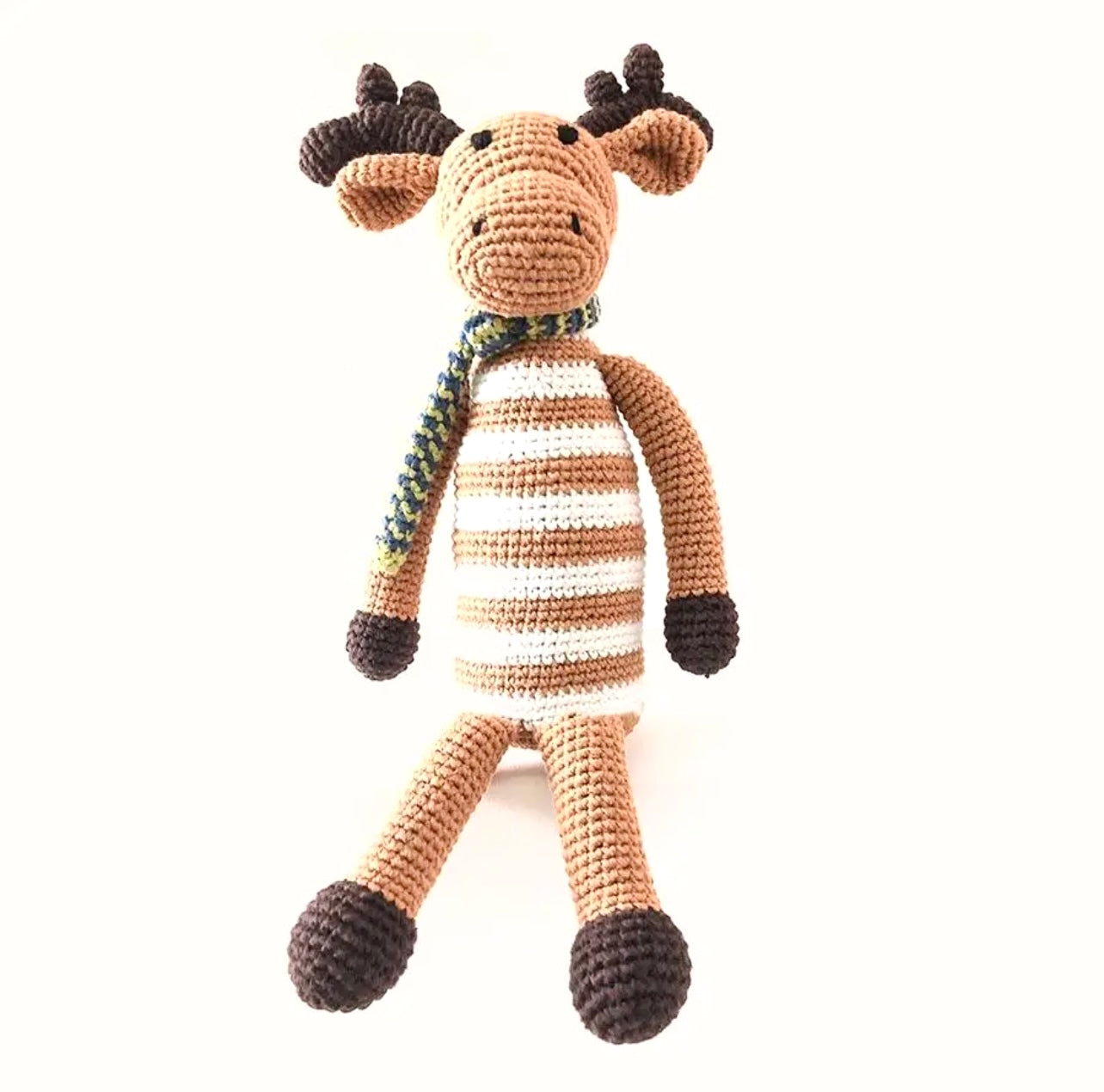 Rassel Elch mit Schal Kuscheltier Pebblechild Herbst