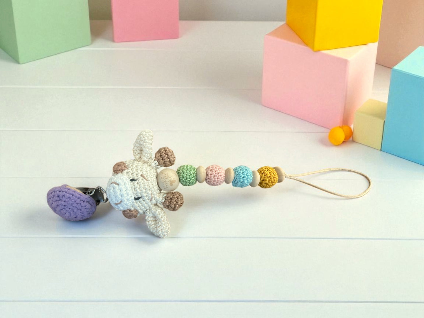 Schnullerkette Giraffe