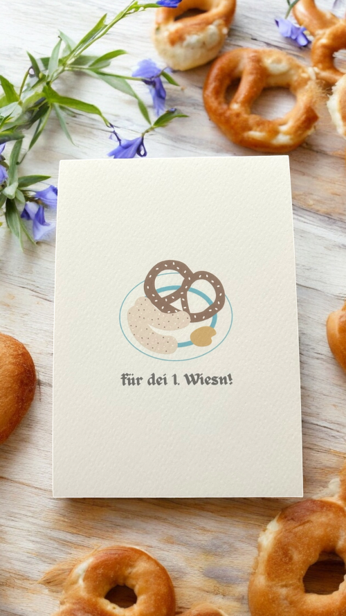 Grußkarte Oktoberfest Bayern personalisiert