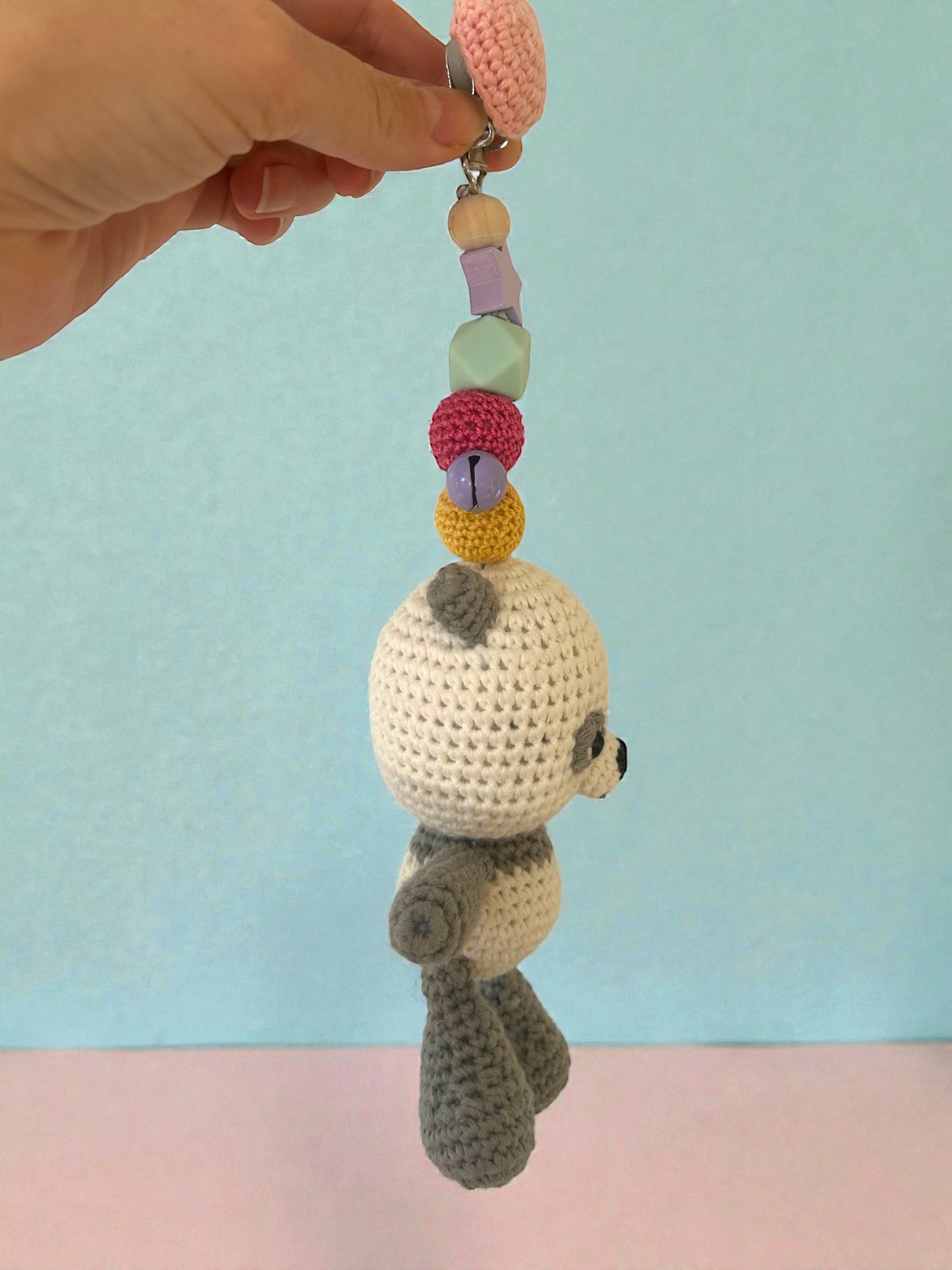 Gehäkelter Anhänger Panda Pandabär