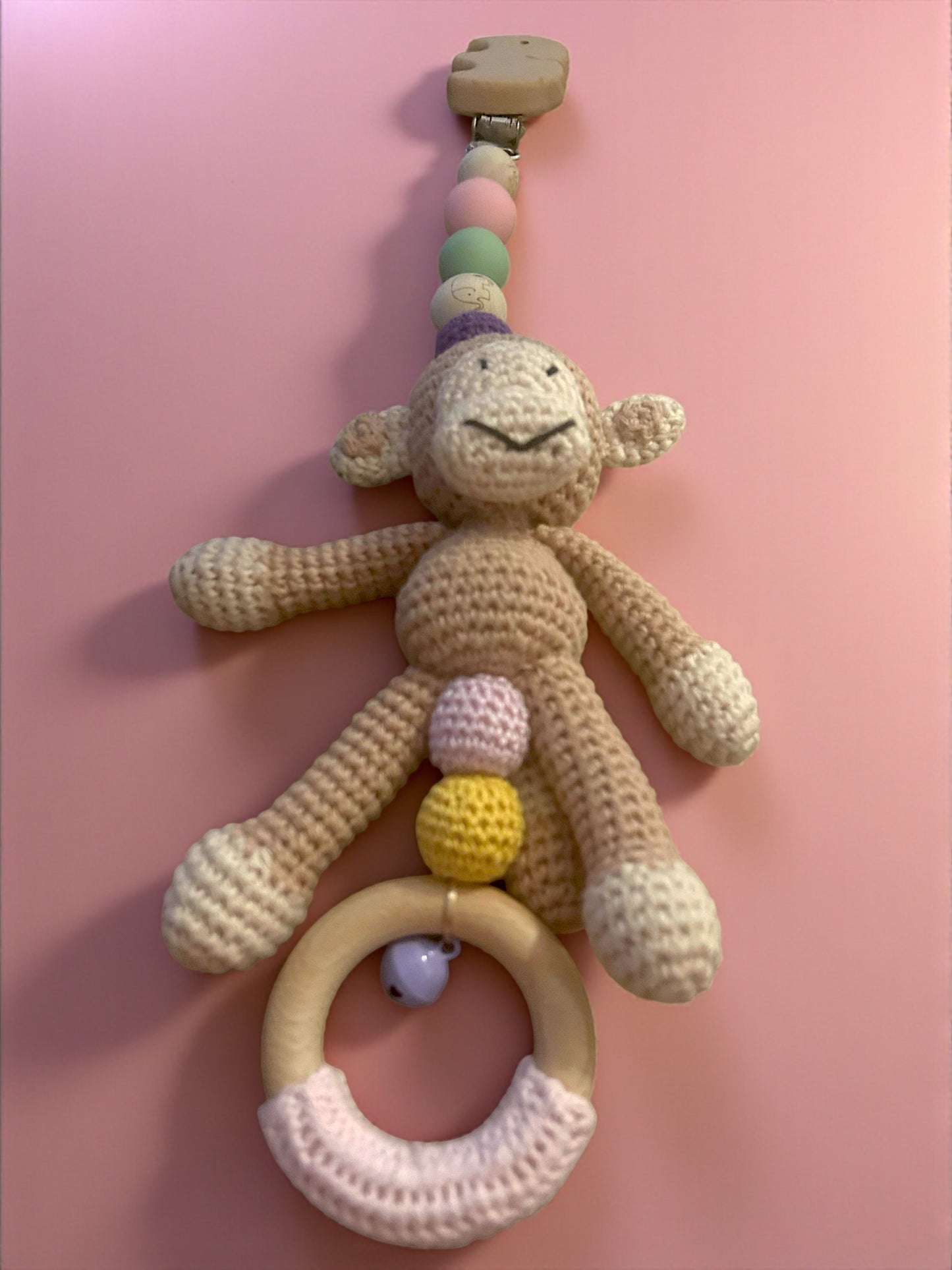 Gehäkelter Anhänger Affe