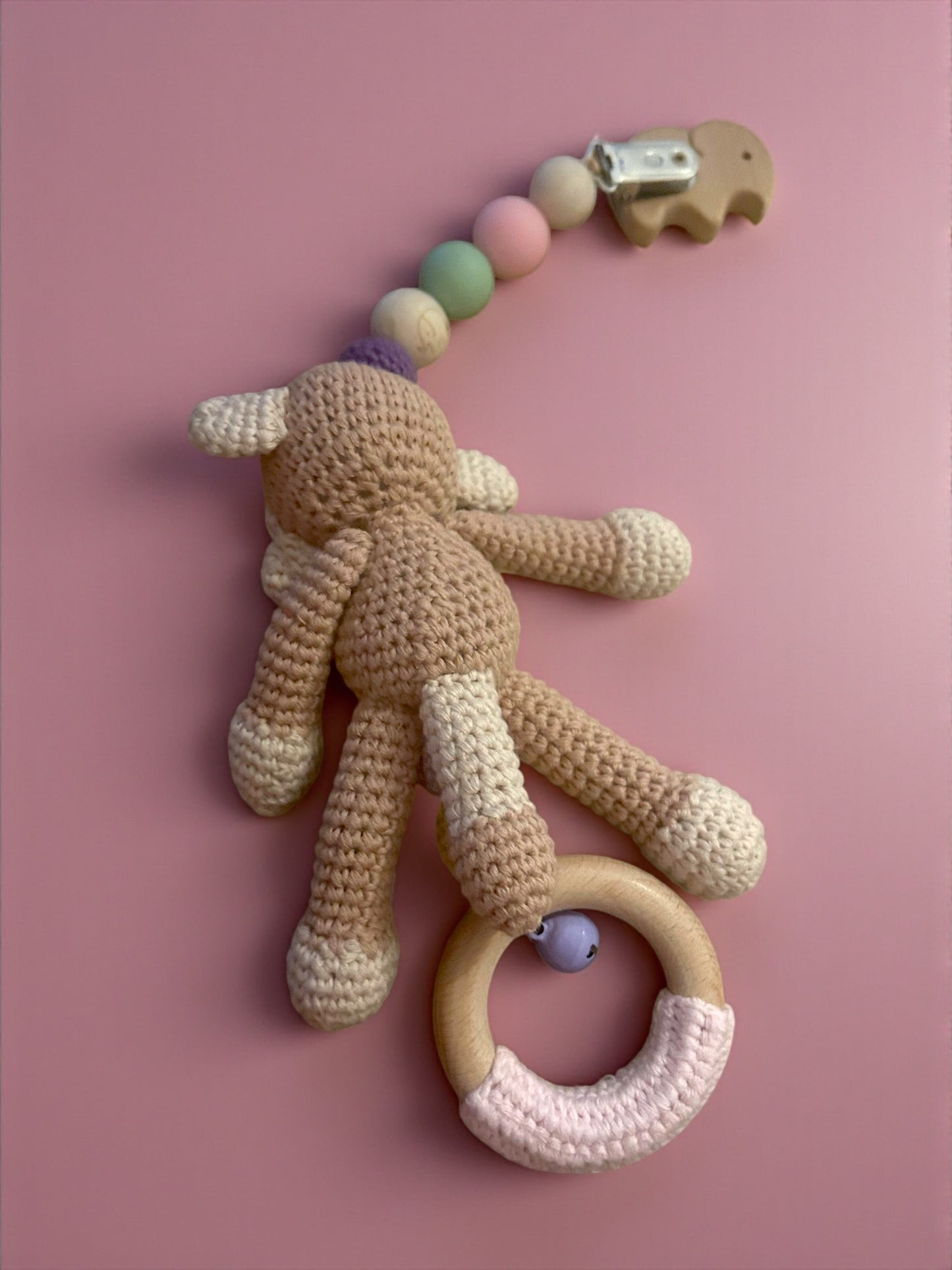 Gehäkelter Anhänger Affe