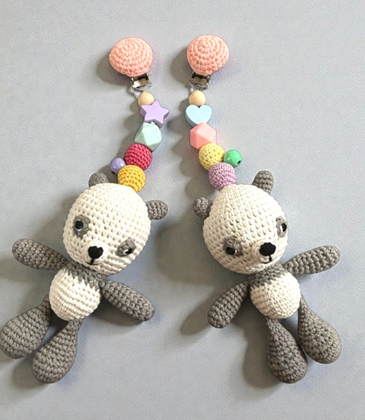 Gehäkelter Anhänger Panda Pandabär