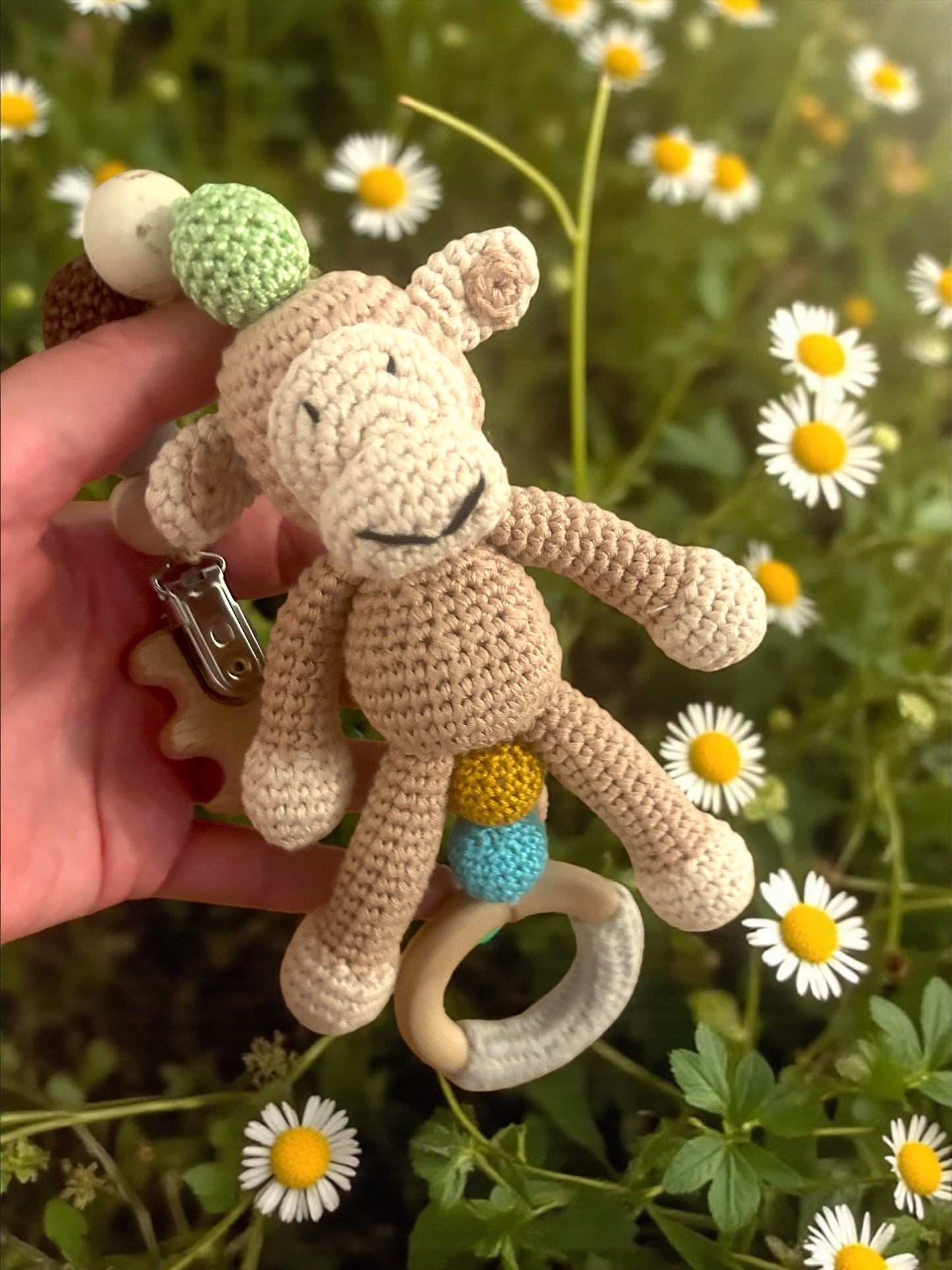 Gehäkelter Anhänger Affe