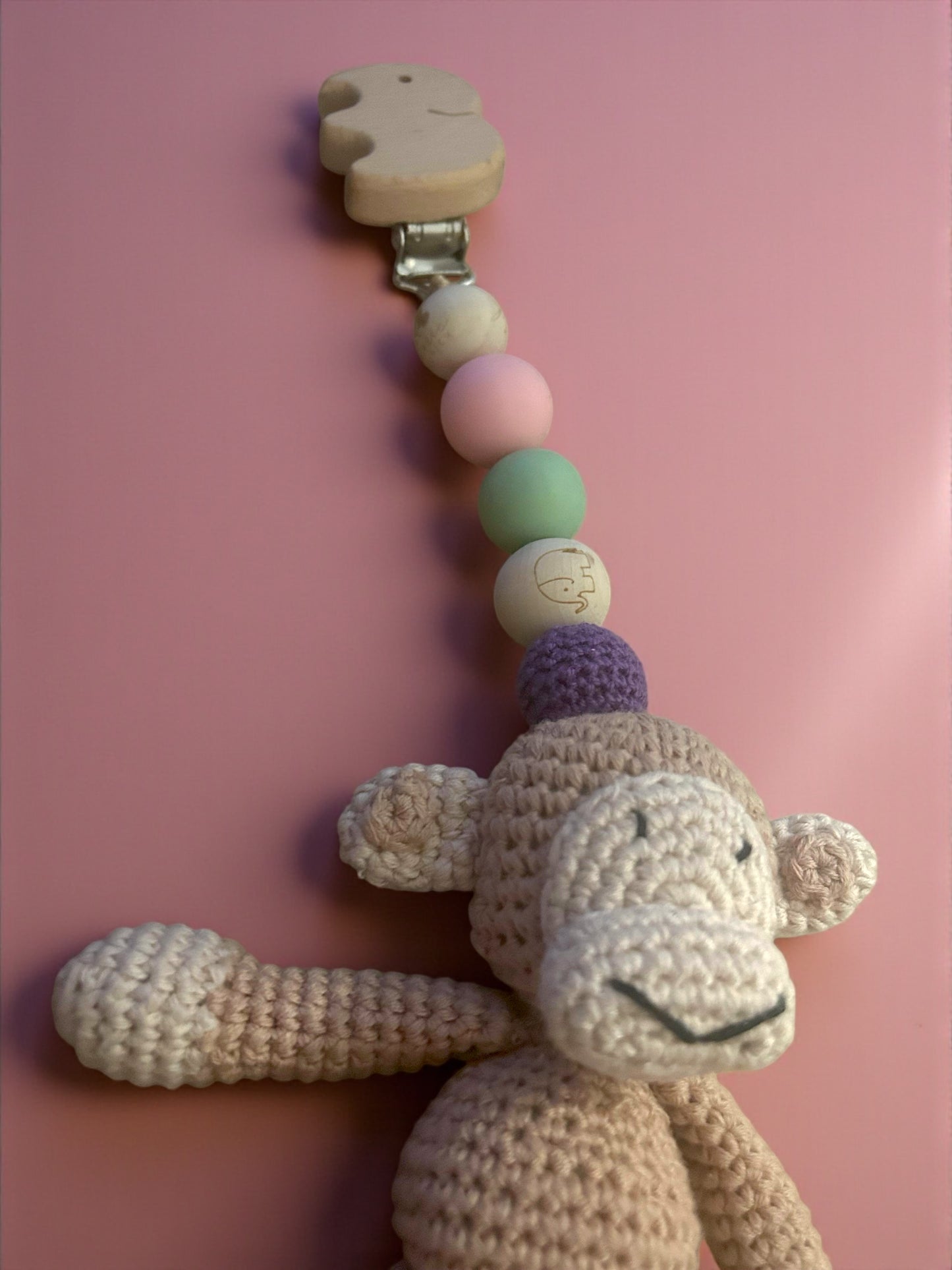 Gehäkelter Anhänger Affe