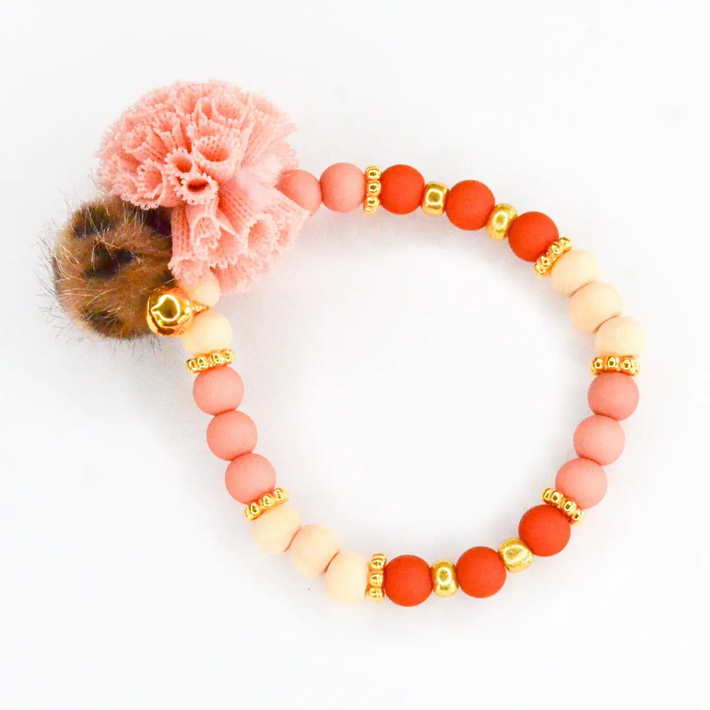 Armband rosa Pompom Fellkugel Kleinkind-Schmuck