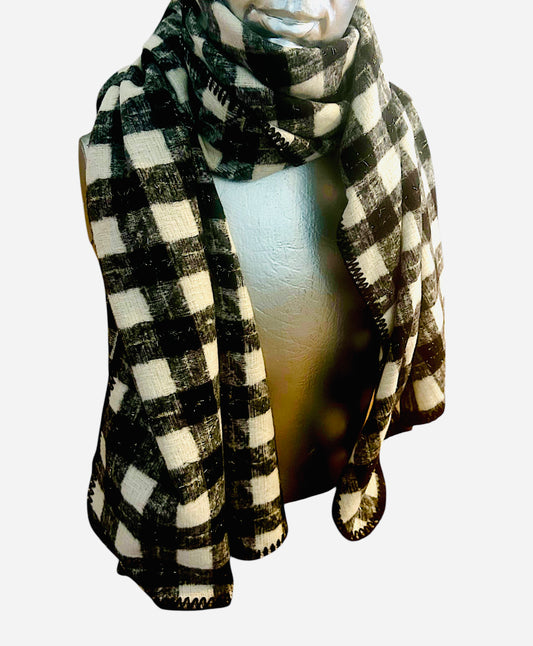 Kuscheliger XL-Schal tweed-Optik