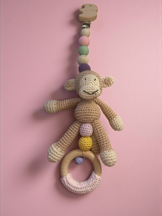 Gehäkelter Anhänger Affe