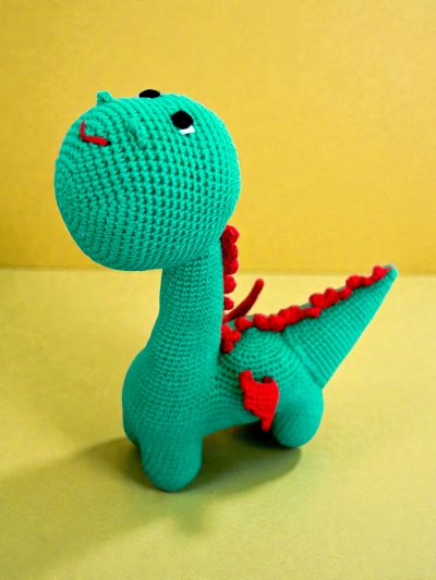 Drache BRUNO  handgehäkelt Kuscheltier