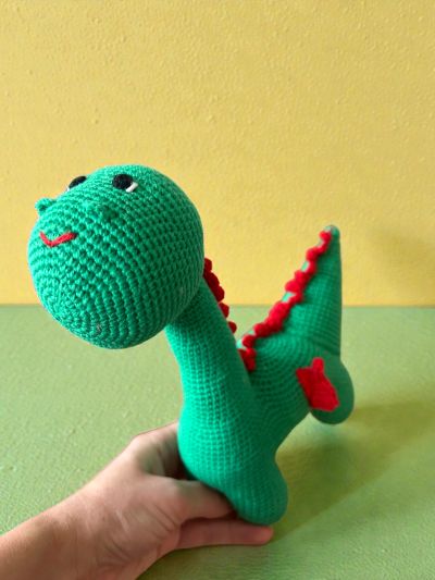 Drache BRUNO  handgehäkelt Kuscheltier