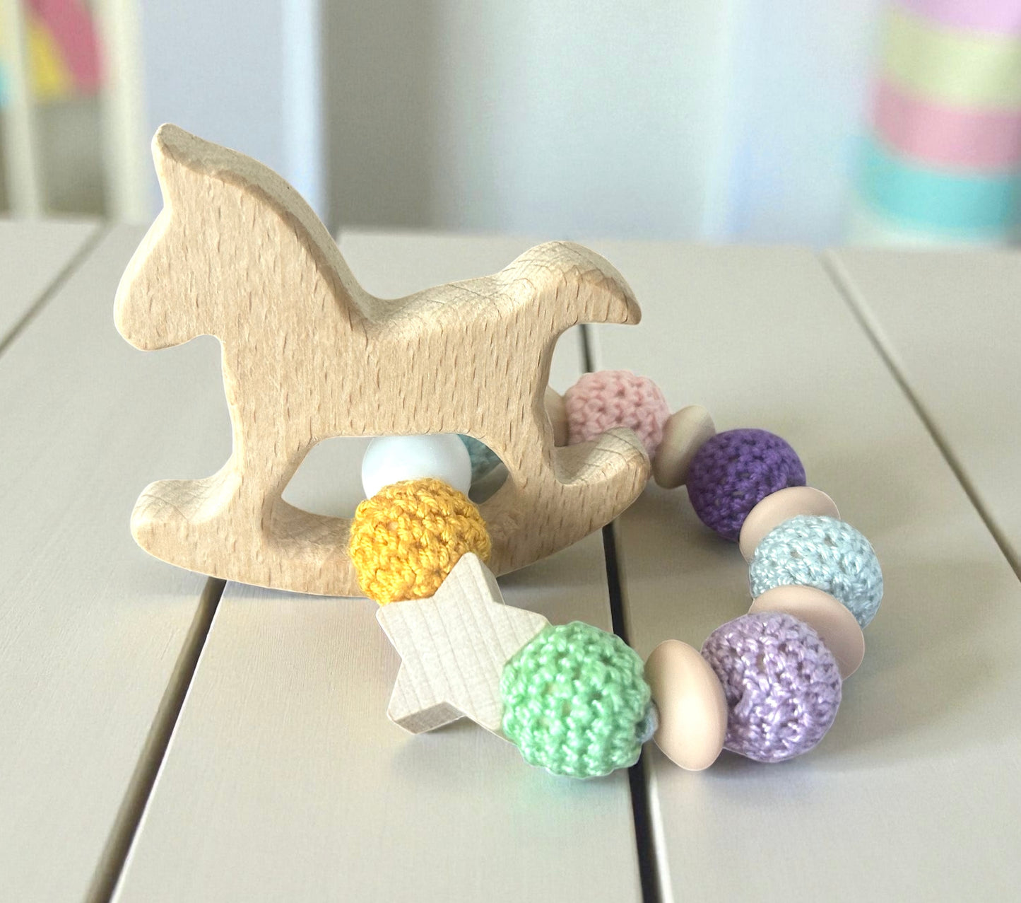 Beissring Schaukelpferd