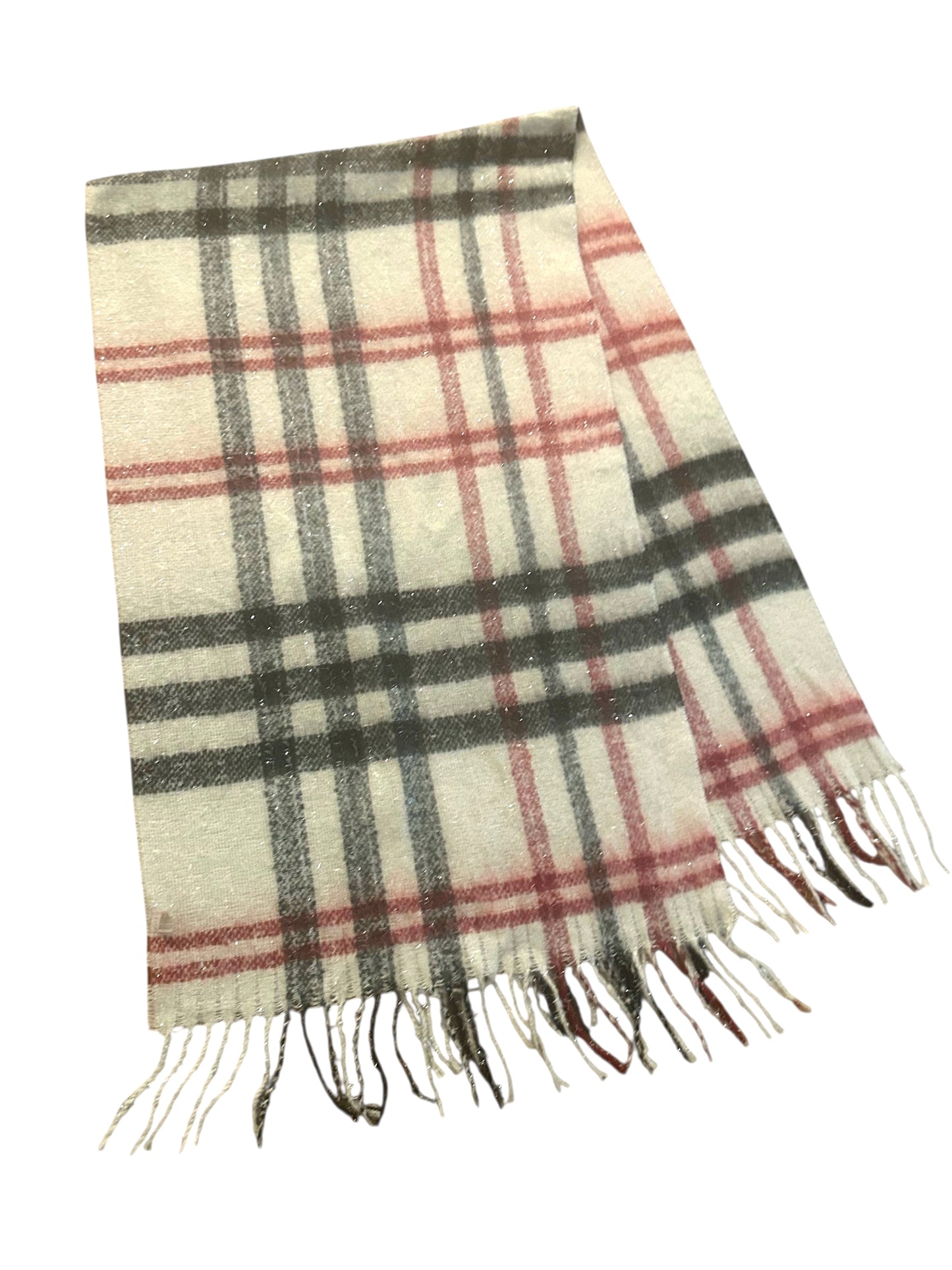 Kuscheliger XL-Schal kariert-Glitzer Herbst