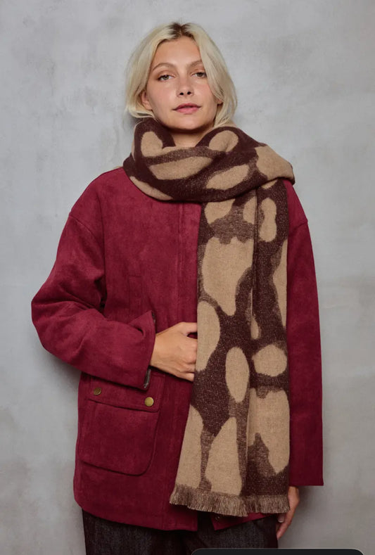 Kuscheliger XL-Schal Leopardenmuster