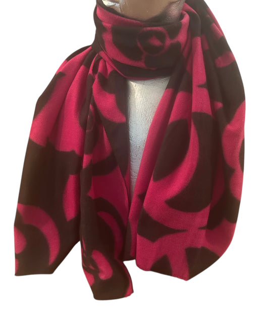 Kuscheliger XL-Schal pink-floral