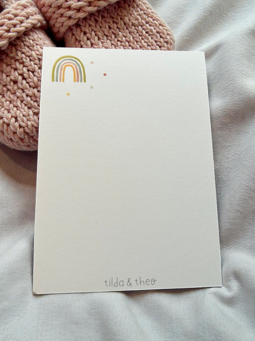 Geburtskarte/ Karte zur Taufe Regenbogen