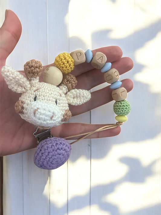 Schnullerkette Giraffe personalisiert