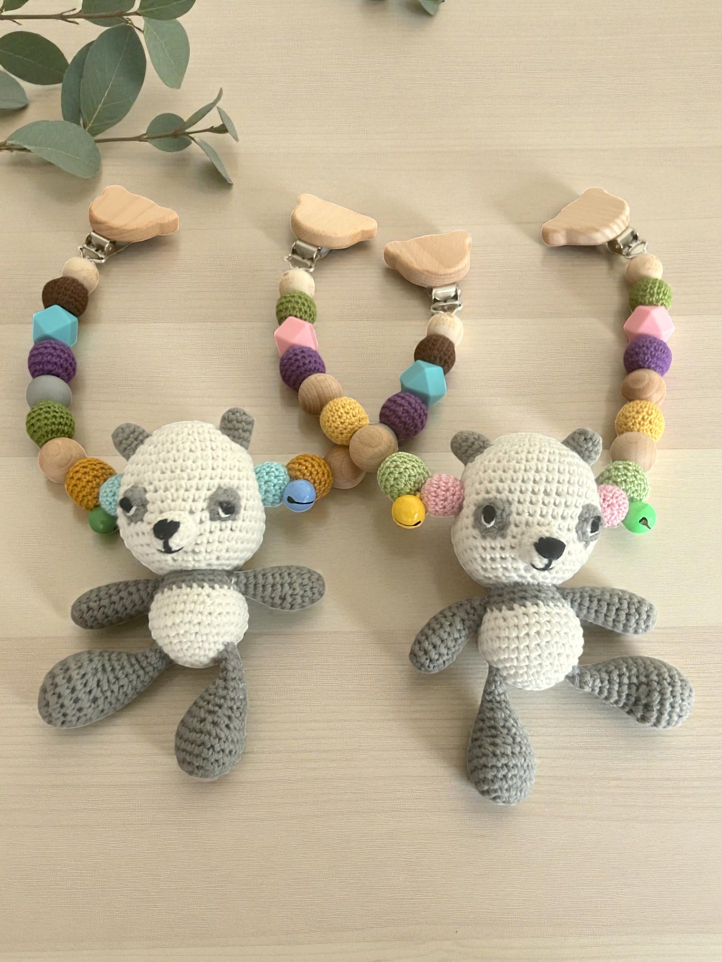 Panda Pandabär Kinderwagenkette