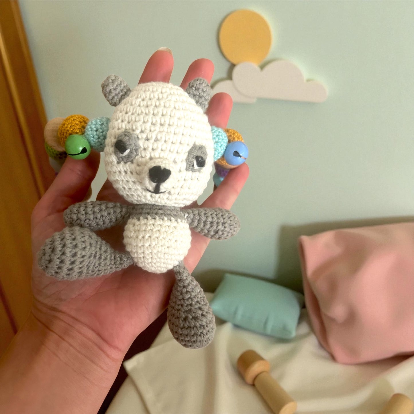 Panda Pandabär Kinderwagenkette