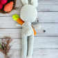 Shlafender Hase mit Karotte  Kuscheltier
