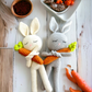 Shlafender Hase mit Karotte  Kuscheltier
