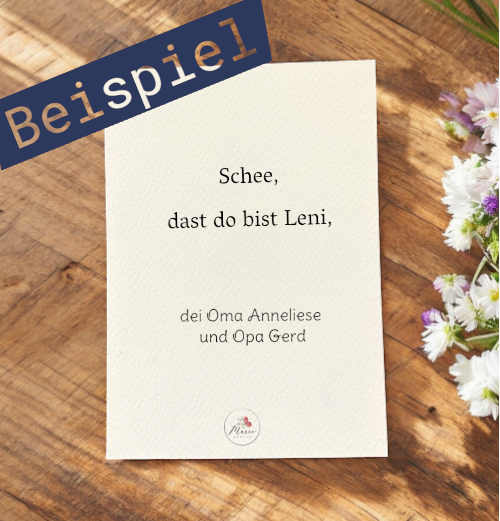 Geburtskarte Mädchen Bayern personalisiert